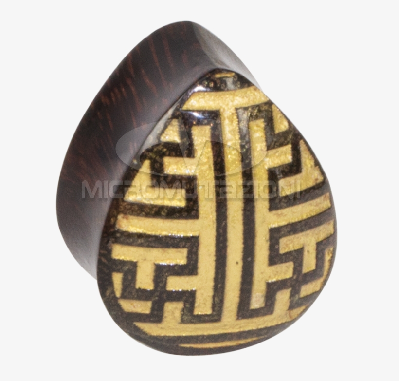 Sayagata Thamarind Wood Teardrop Plug Ear - Ring, transparent png download