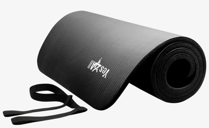 Extra Thick Exercise Yoga Mat With Carry Strap - Exercise Mat, transparent png download