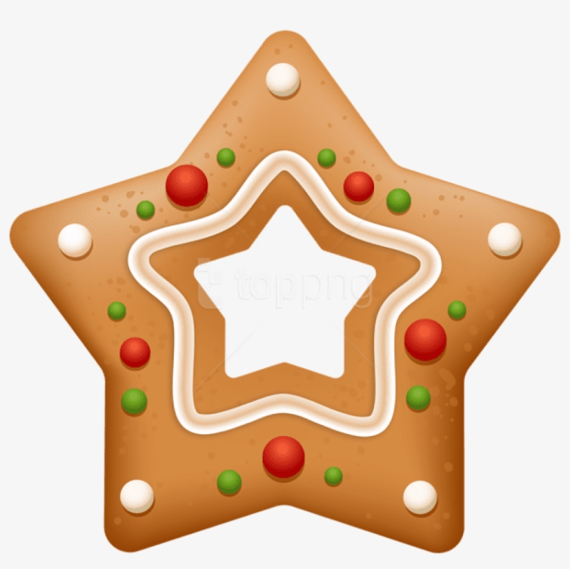 Free Png Gingerbread Star Cookie Png - Gingerbread, transparent png download