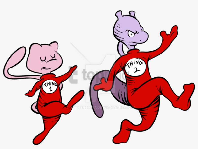 Free Png Download Thing 1 And Thing Mew By Stinson627 - Cartoon, transparent png download