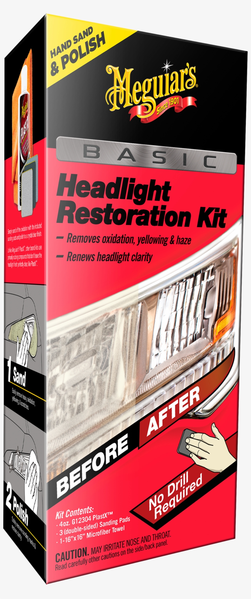 Meguiar's® Basic Headlight Restoration Kit - Meguiars Basic Headlight Restoration Kit, transparent png download