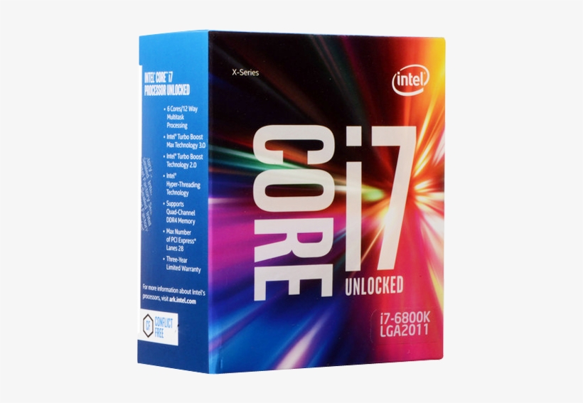 Intel Core I7-6800k (3 - Central Processing Unit, transparent png download