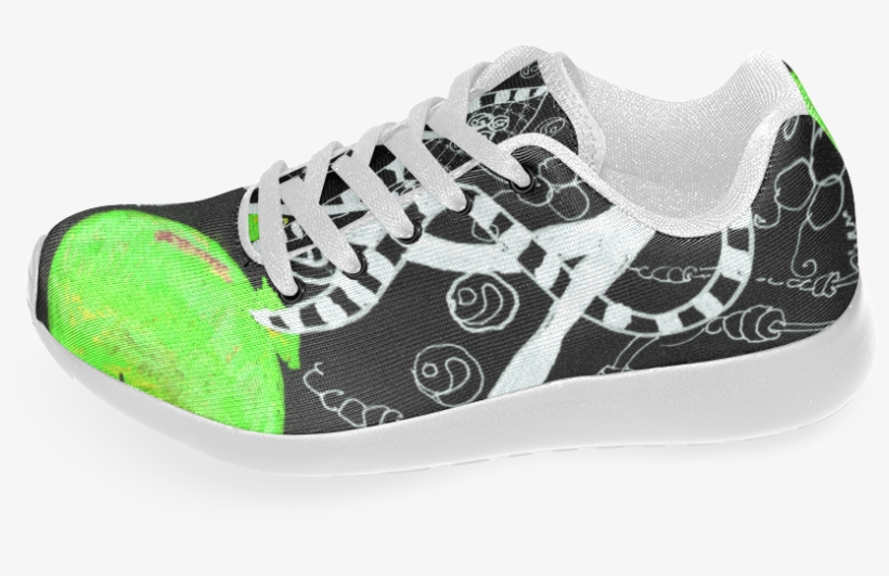 Green Balloon Zendoodle In Night Forest Garden Women's - Skate Shoe, transparent png download