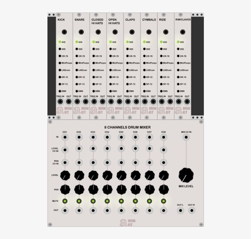Vcv Rack Drum, transparent png download