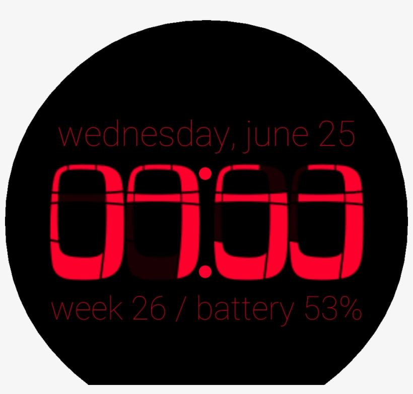 Ditschital Watch Face Preview, transparent png download