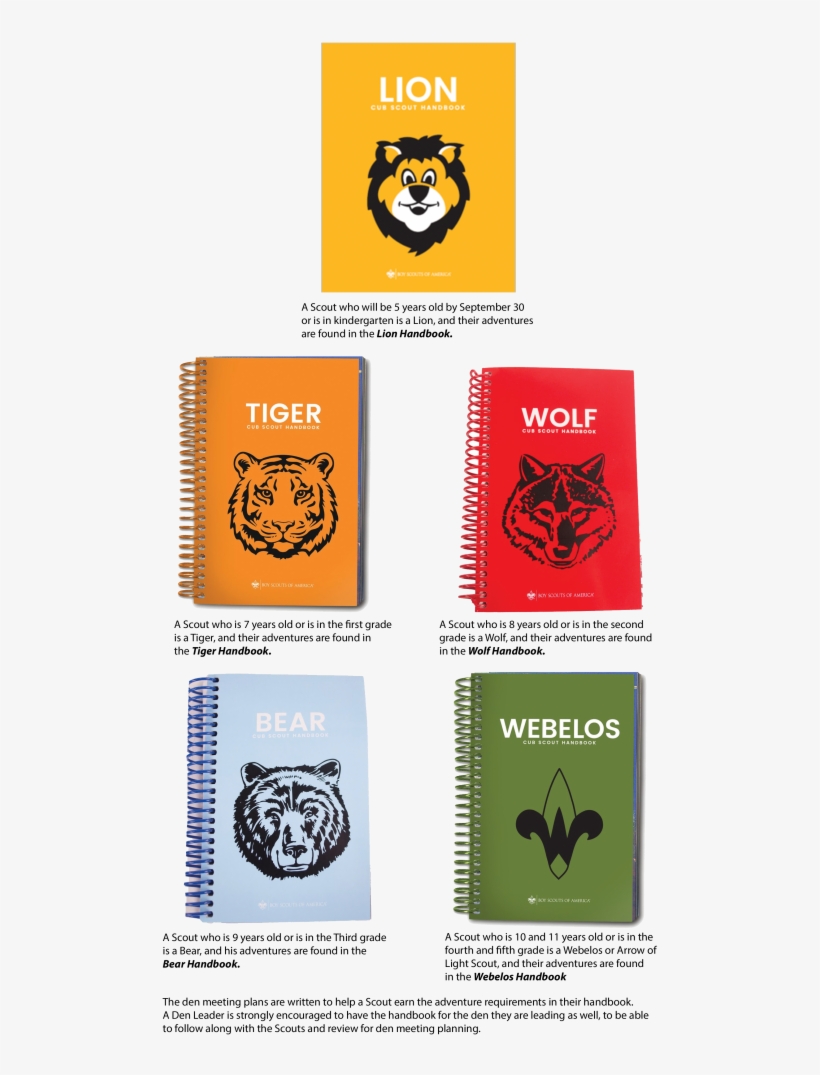 The Handbooks Are Available At The Tampa Bay Scout - Cub Scout Handbook 2018, transparent png download