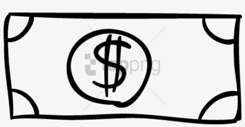 Free Png Hand Drawn Dollar Bill Png Image With Transparent - Dollar Bill Outline Transparent, transparent png download
