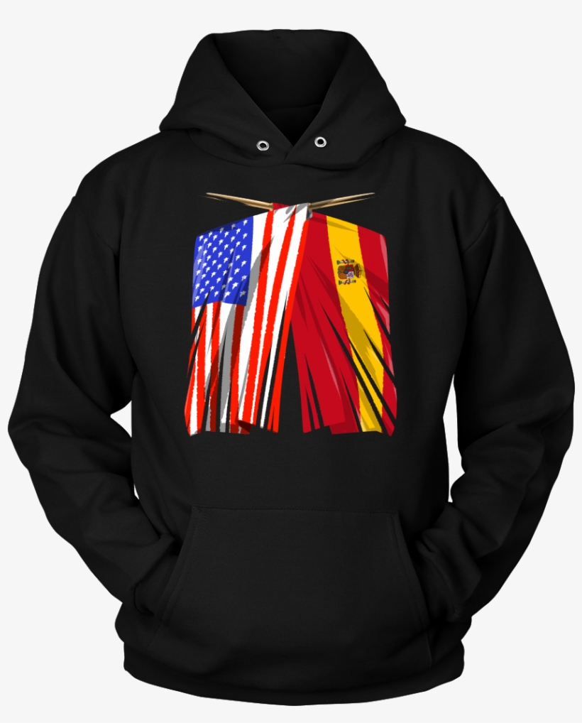 Spanish American Spain And America Pride Flag Hoodie - Pokemon Hoodie Mewtwo, transparent png download