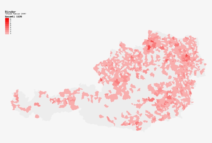 Verteilung Nachname Binder At - Österreich Karte Turracher Höhe, transparent png download