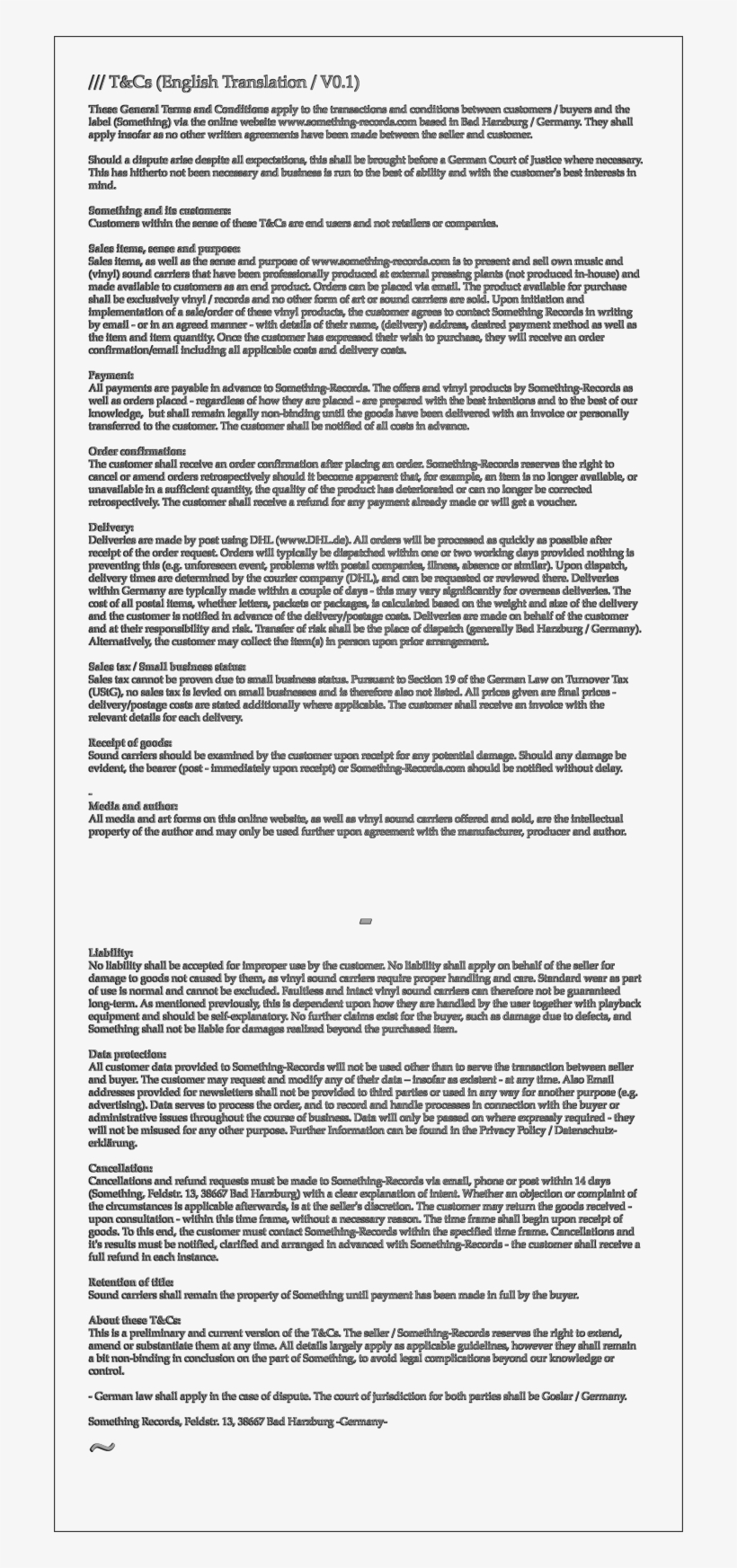 Be Read Before Trading Between Something Records And - Document, transparent png download