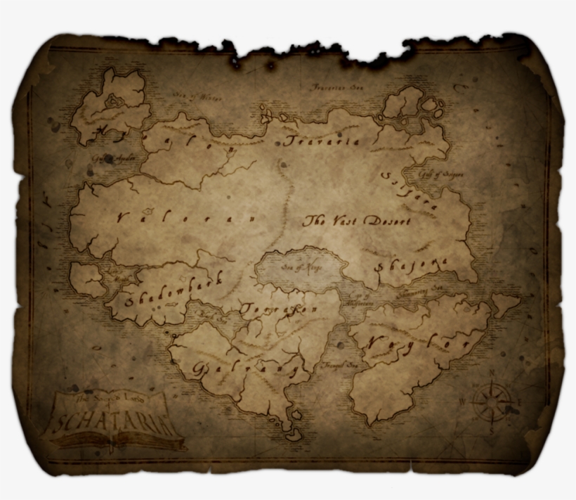 Go To Image - Tattered Old World Map, transparent png download