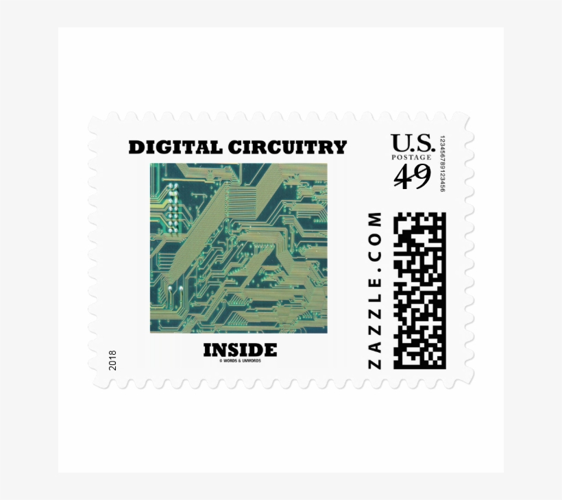 Digital Circuitry Inside Postage Stamp - Stamps, transparent png download