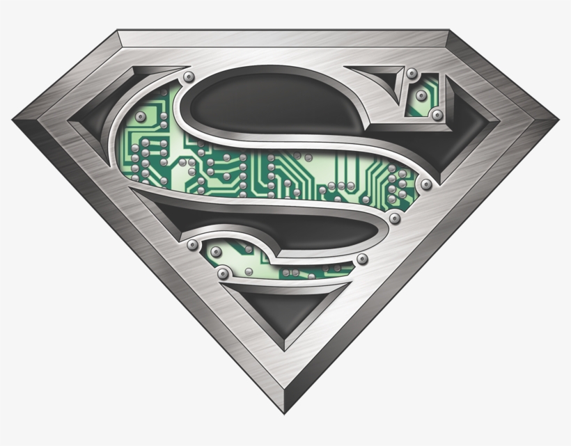 Superman Circuitry Logo Youth T Shirt - Youth: Superman - Circuitry Logo, transparent png download