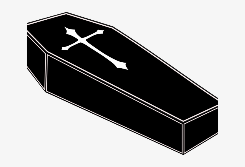 Coffin Clipart Comic - Coffin Drawing Png, transparent png download