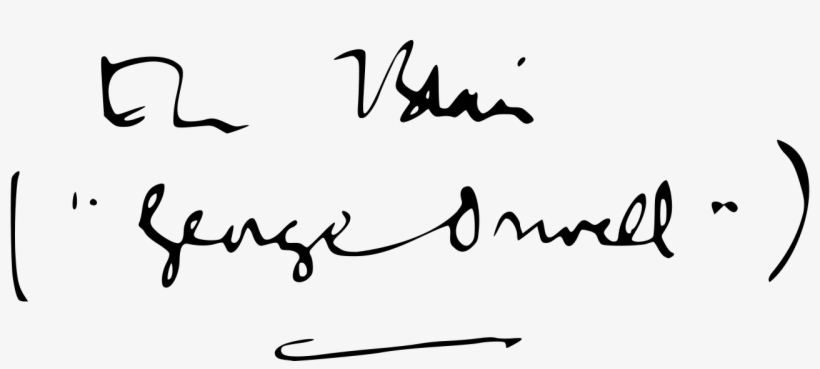 File - Orwell-signature - Svg - George Orwell Signature, transparent png download