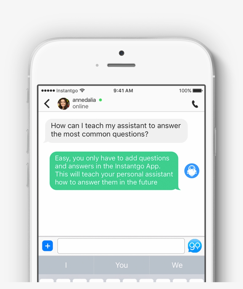 Train Your Personal Assistant As You Answer Texts And - Iphone, transparent png download