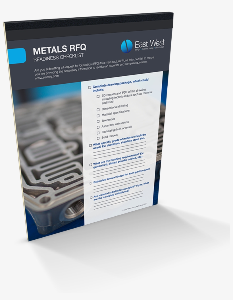 Metals Rfq Checklist - Brochure, transparent png download