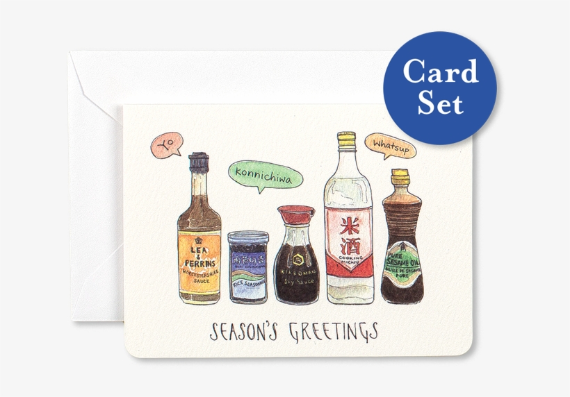 Season's Greetings Mini Card Set Of - Seasons Greetings Pun, transparent png download