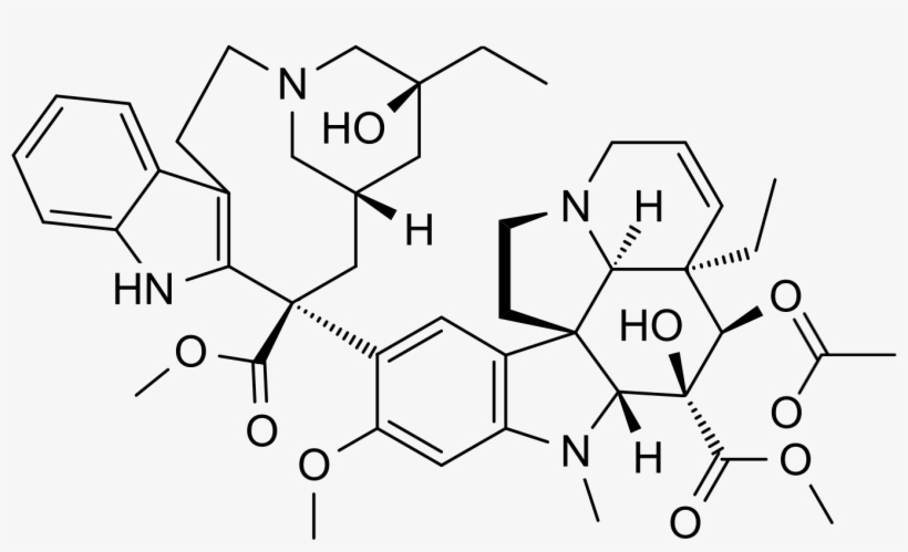 Vinblastine Skeletal Structure - Functional Groups In Vincristine, transparent png download