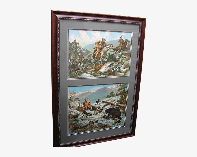Two Teddy Roosevelt Antique Print S Chromolithograph - Teddy Roosevelt Hunting, transparent png download