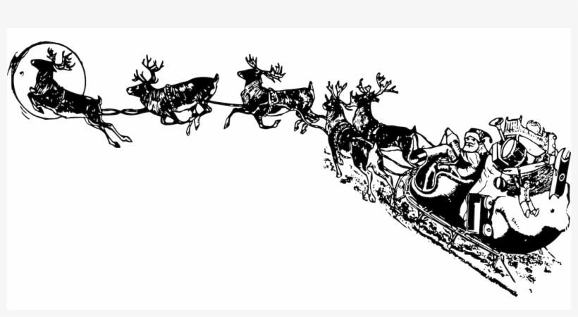 How To Find - Kerstman Met Rendieren Png, transparent png download