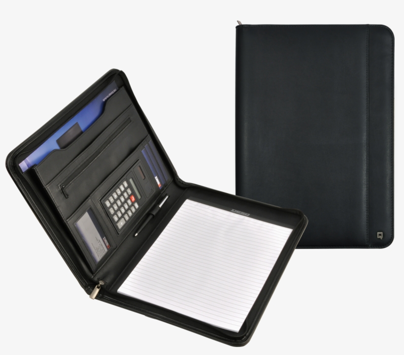 3685 A4 Zippered Conference Folder With Notepad And, transparent png download