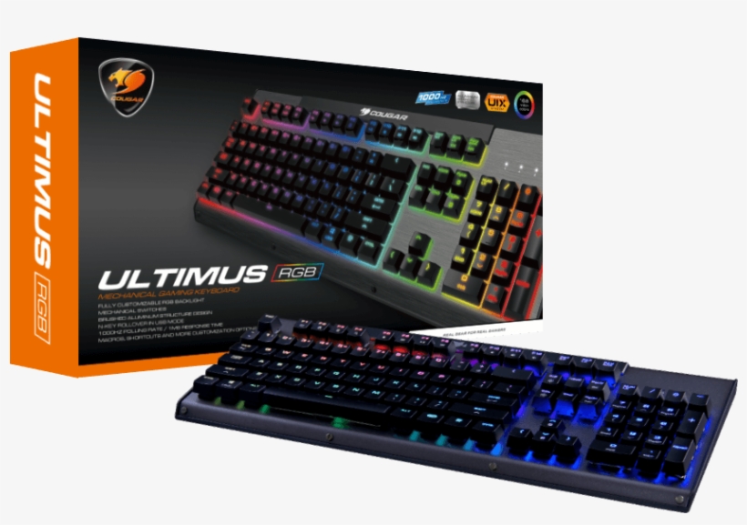 Cougar Ultimus Rgb Mechanical Gaming Keyboard- Blue - Cougar Ultimus Rgb Mechanical Keyboard, transparent png download