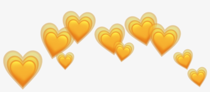 #yellow #heart#crown#emoji#lol - Heart, transparent png download