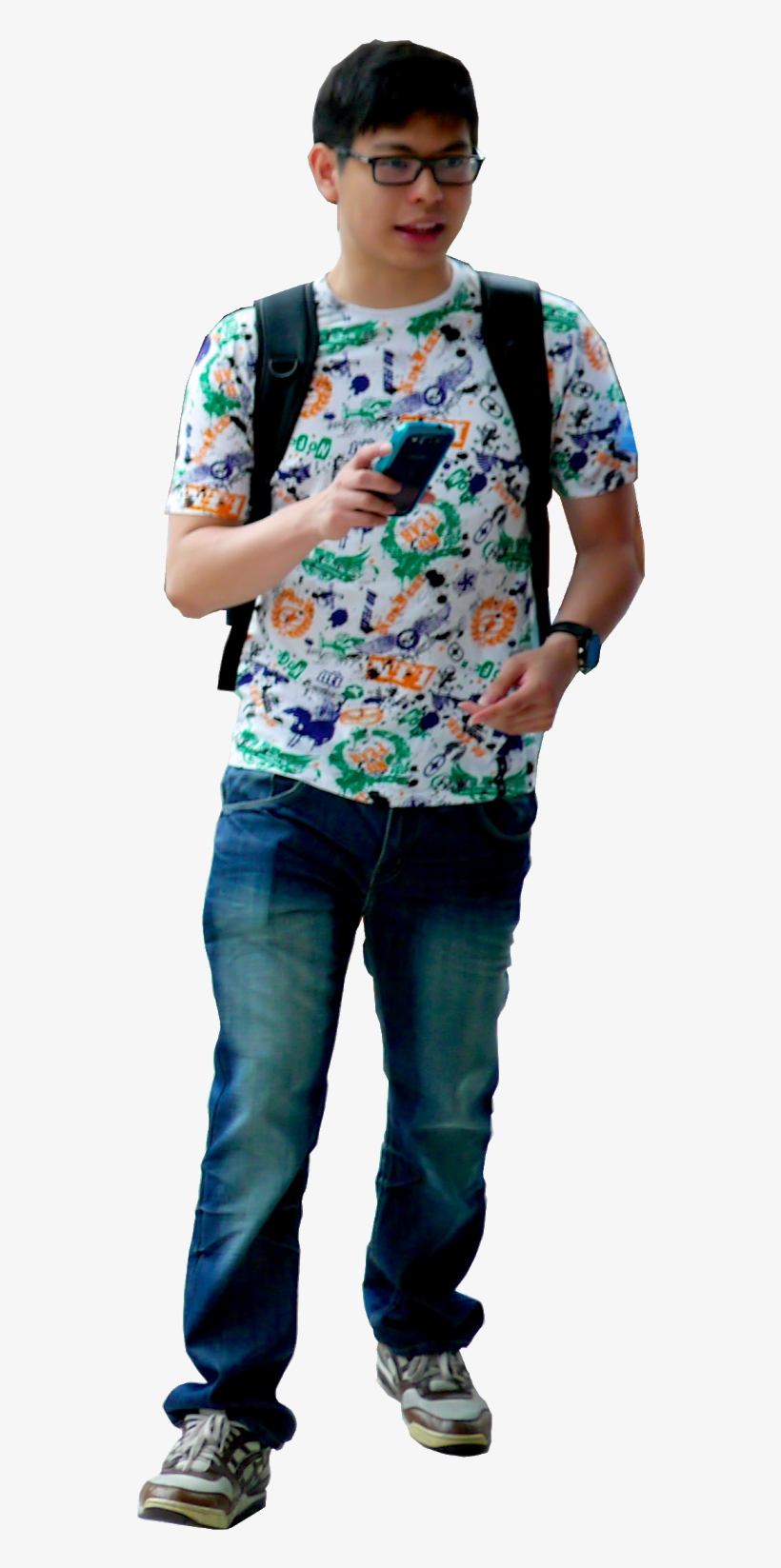 People - Walking - Bag, transparent png download