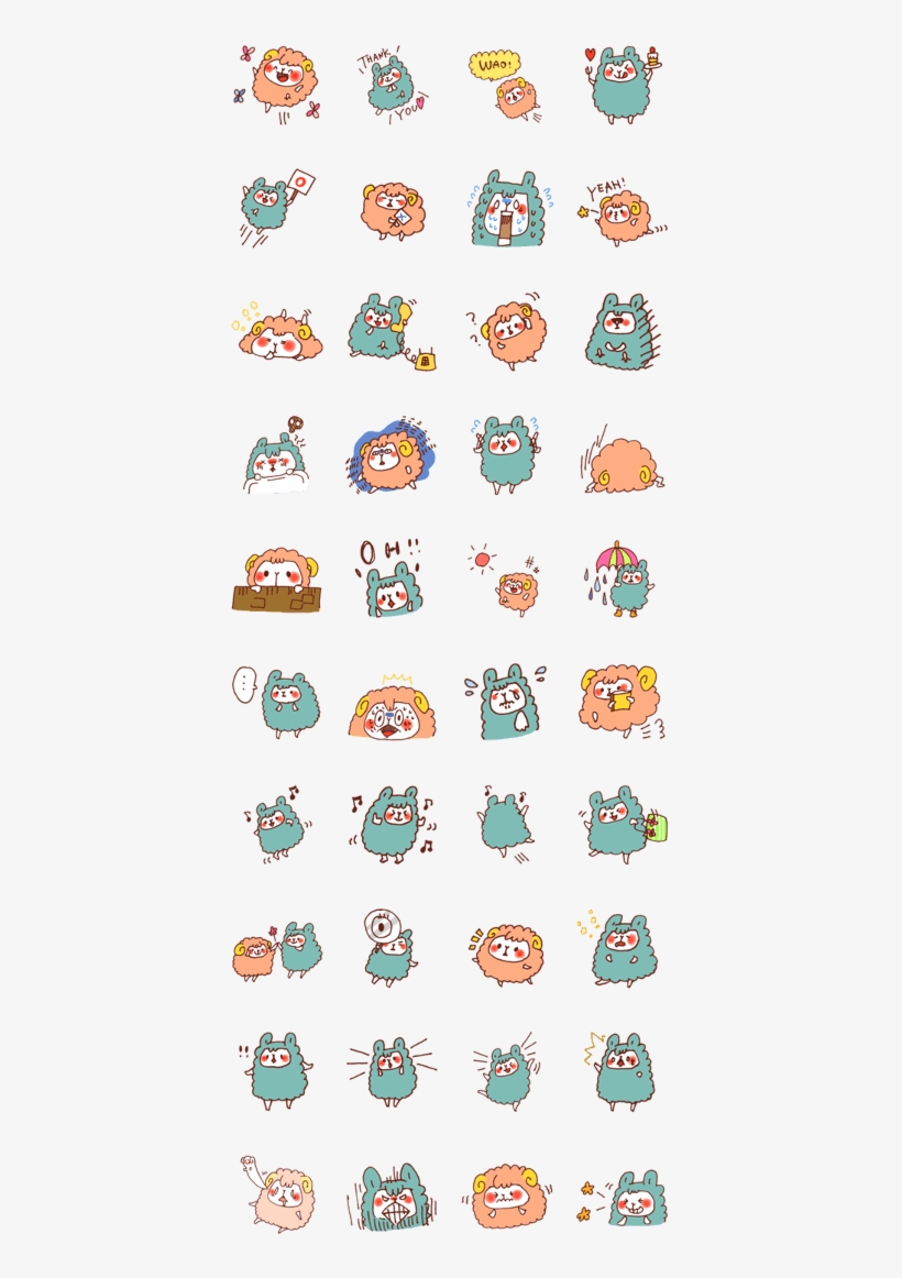 Sticker That Was Graffiti The Cute Alpaca Sheep Sell - Tera Line Stickers, transparent png download