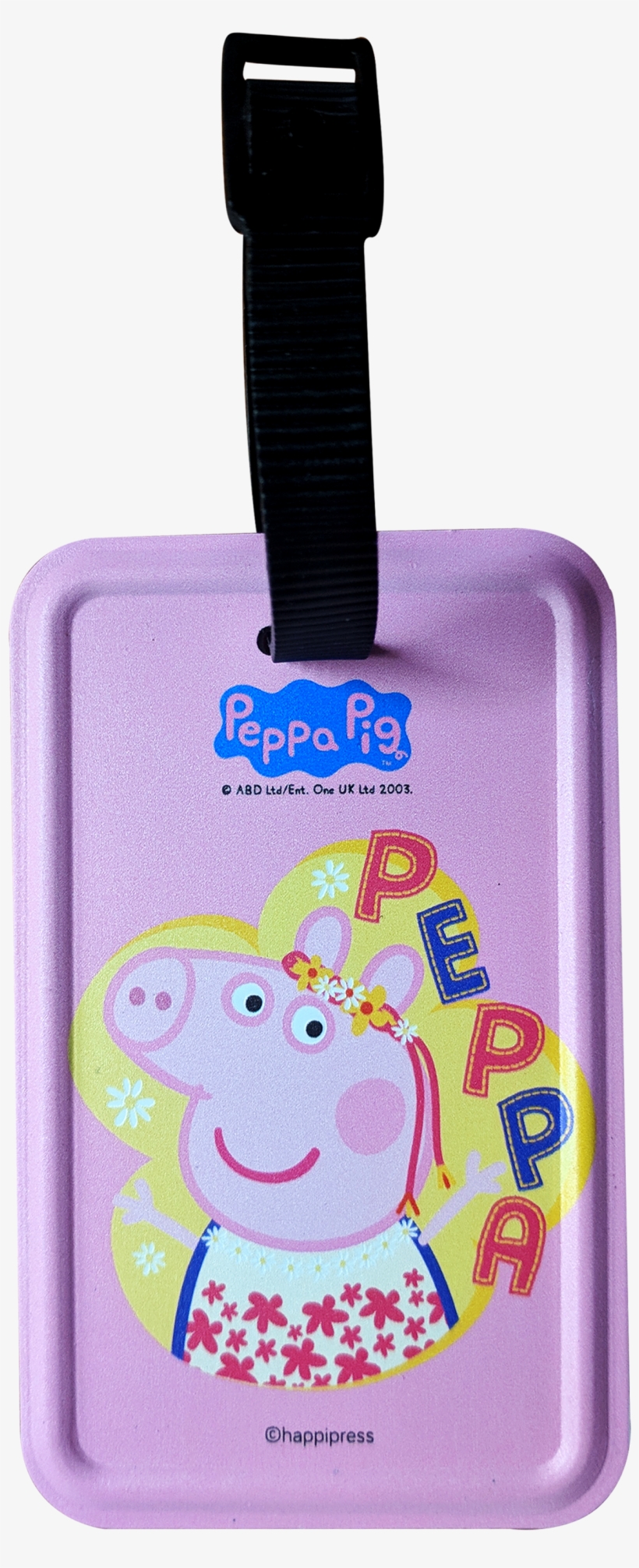 Pink Peppa Luggage Tag - Cartoon, transparent png download