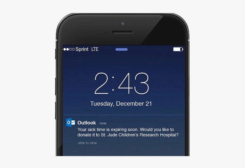 St Jude Outlook Notification - Smartphone, transparent png download