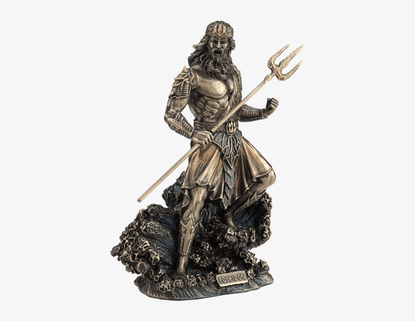 Bronze Poseidon Statue - Bronze Poseidon, transparent png download