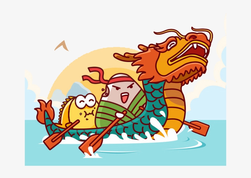 Dragon Boat Festival Png Image Transparent Background - Cartoon Image Dragon Boat, transparent png download