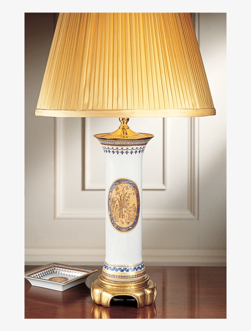 Mottahedeh Chinoise Blue Trumpet Lamp S1511l - Lampshade, transparent png download