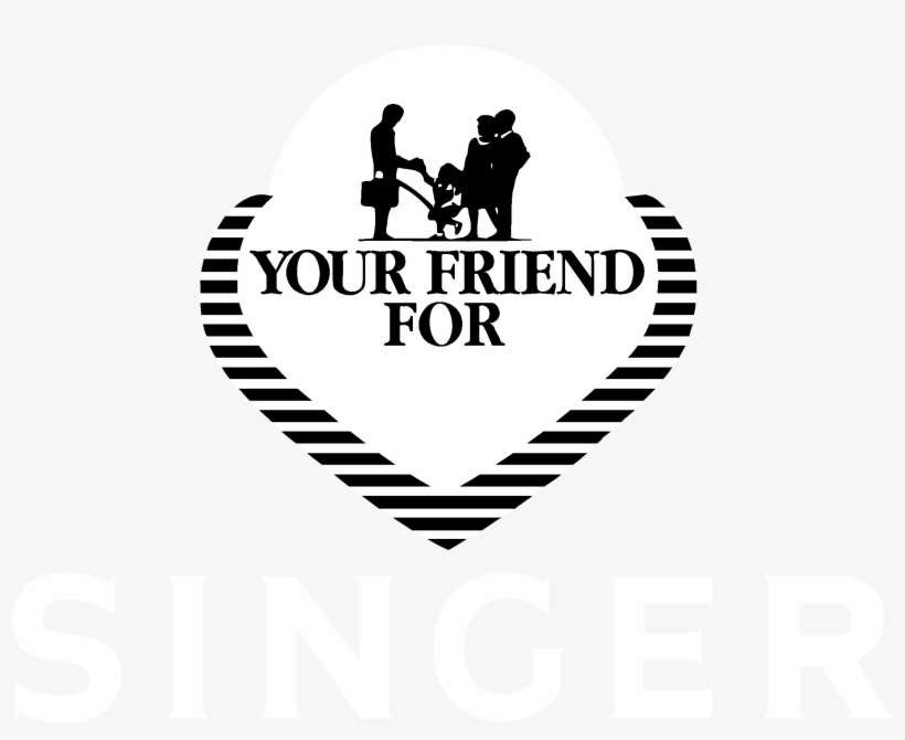 Singer Logo Black And White - Singer, transparent png download
