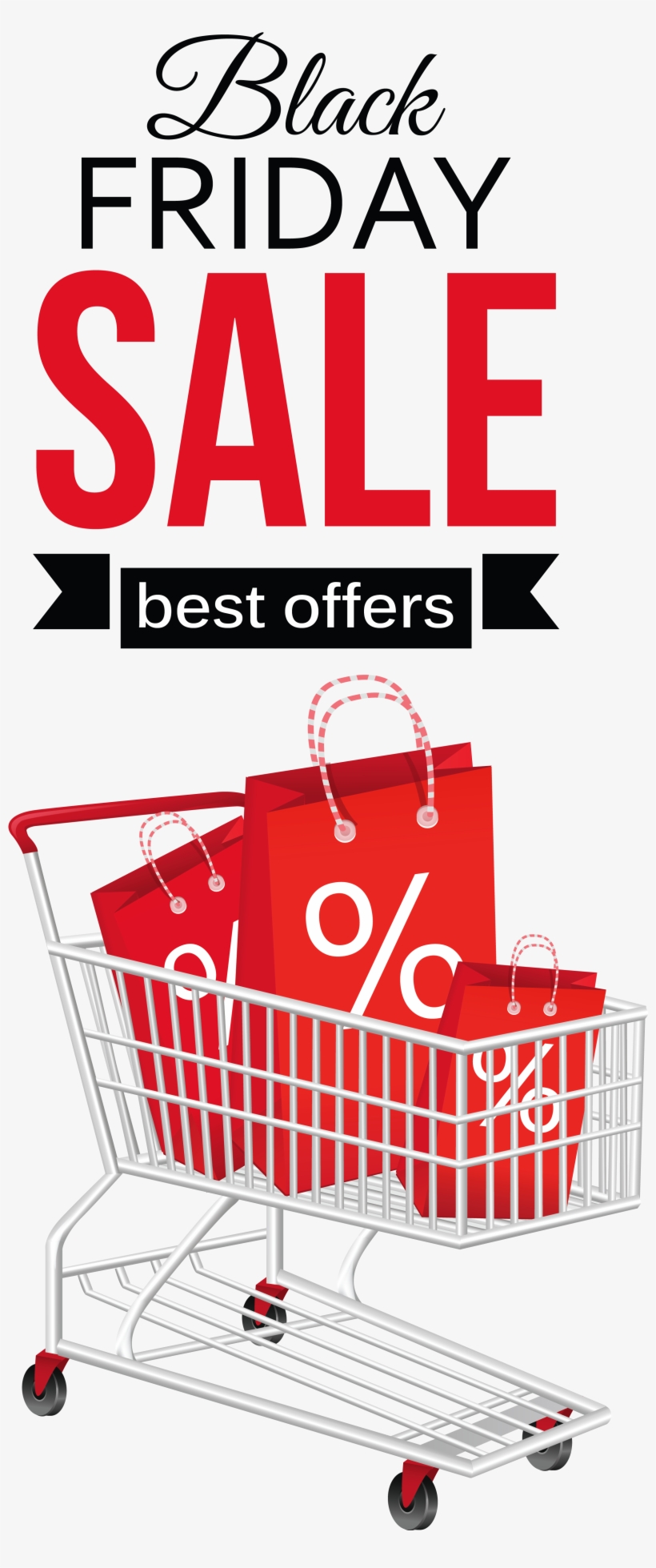Black Friday Sale With Shopping Cart Clipart Png Picture - Transparent Black Friday Png, transparent png download