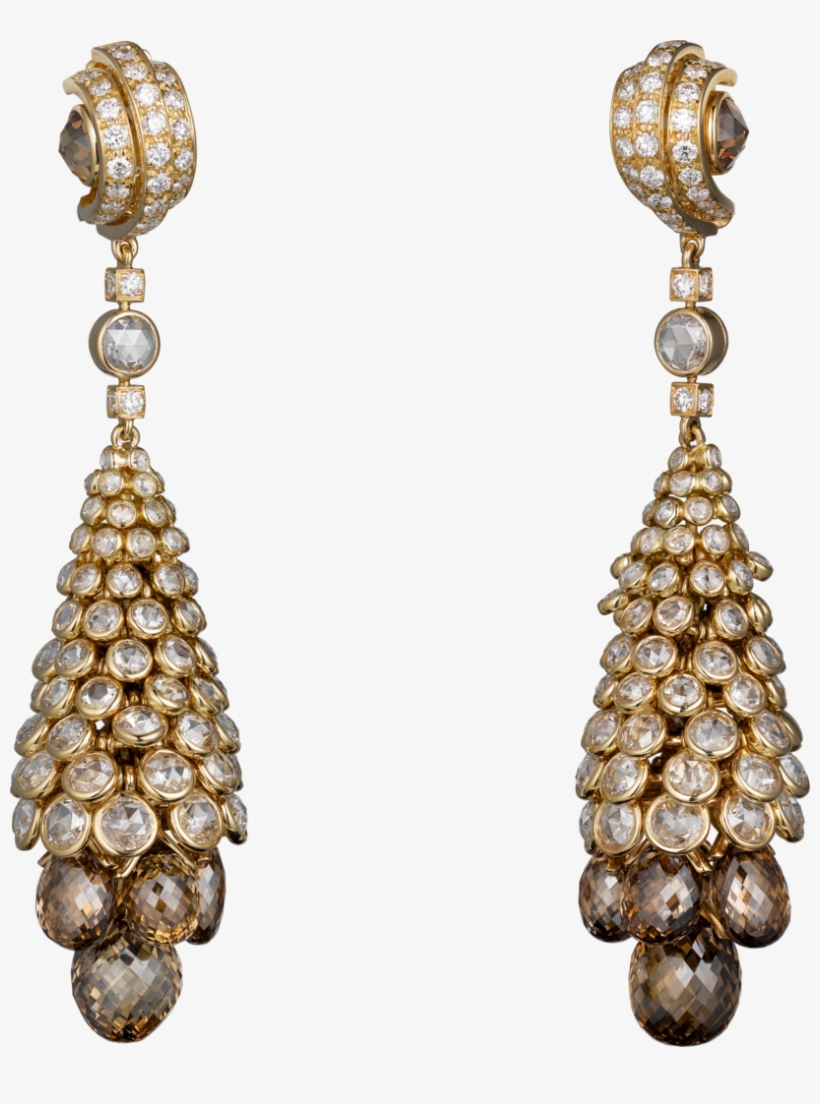 Cartier Ornaments Gold Png - Earrings, transparent png download