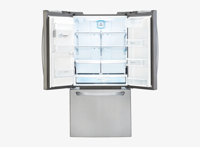Lg 24 - 2cu - Ft - French Door Refrigerator With Water - Lg Lfxs24623s, transparent png download