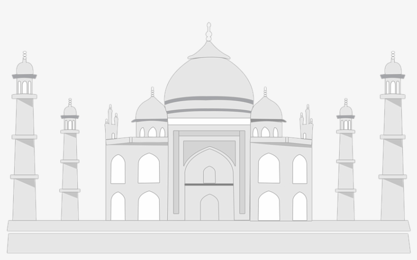 Hq Taj Mahal Png Transparent Taj Mahal Png Images Pluspng - Taj Mahal White Background, transparent png download
