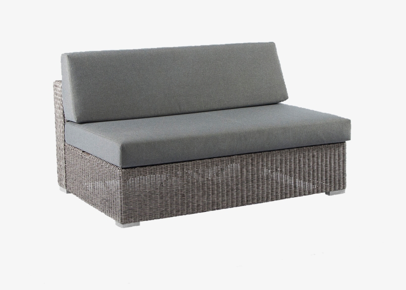 Grey 2 Seater Rattan Sofa, transparent png download