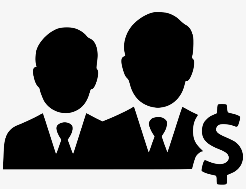 Dollar Businessmen Earnings Income Negotiations Business - Dollar Silhouette Png, transparent png download