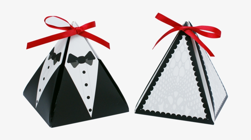 Pyramidal Box Bride And Groom - Cake, transparent png download