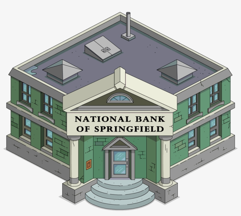 Tapped Out National Bank Of Springfield Springfield Bank Simpsons