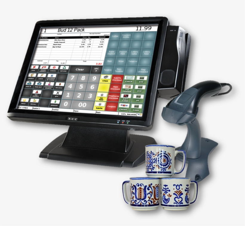 4740 With Scanner And Thrift Items - Storepos, transparent png download