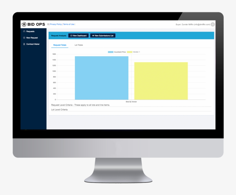 Bid Ops Platform - Computer Monitor, transparent png download