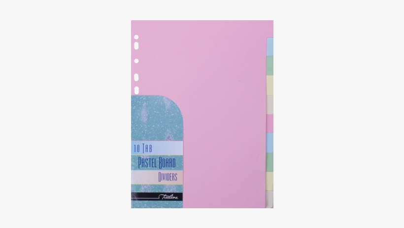 Treeline A4 10 Tab Board Divider Pastel Assorted Pkt-10 - Skyline, transparent png download