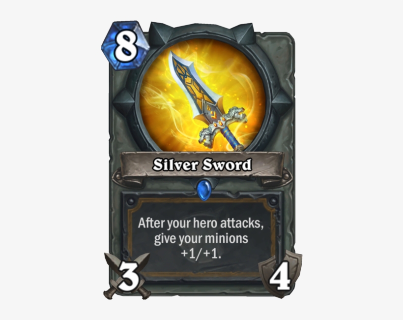 Silversword Enus-768x768 - Hearthstone Warrior Legendary Weapon, transparent png download