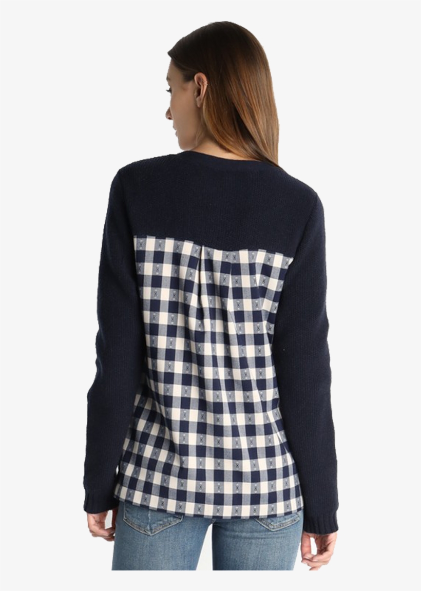 Plaid Back Cardigan - Tartan, transparent png download