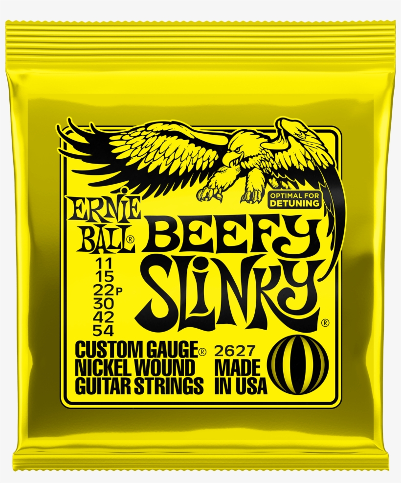 Beefy Slinky Nickel Wound Electric Guitar Strings - Ernie Ball 11 54, transparent png download